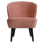 Deer Industries Upholstered Chair Velvet Old pink. Comfortable chair for nursery or kids room decor. 