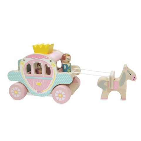 Deer Industries Wooden Toy Princess carriage Indigo Jamm. Imaginative play great for toddler girls. 