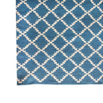 Deer Industries Cotton Rugs Geometric design in royal blue colour. Reversible stylish decoration for nursery, kids bedroom, study, playroom or living room. Carpet 100% cotton. 