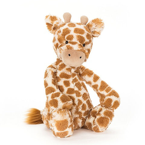 Deer Industries Soft Toy Jellycat Bashful Giraffe. Super soft and cute plush giraffe, great present for any child. Safari-themed nursery or kids bedroom.