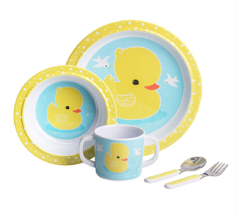 Deer Industries Dinner Set for Toddlers, Dinner Duck Set, A little lovely company singapore, learn to eat and drink toddler, toddler complete dinner set