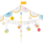Deer Industries Meri Meri Garland Silly Circus. Party wear or kids bedroom decoration, also nice for play room. Life is a circus, party on.