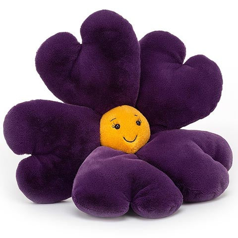 Deer Industries Jellycat Fleury Pansy. Soft toy purple flower. 