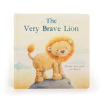 Deer Industries kids lifestyle Jellycat book The Very Brave Lion. Bedtime story for toddlers about emotions. In 'The Very Brave Lion', a little cub talks to his daddy about growing up. He learns it's ok to be scared sometimes, and that kindness and love are all that matters. A poetry fable with plenty of heart and beautifully sweet illustrations.