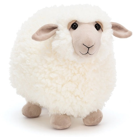 Deer Industries Jellycat Rolbie Sheep. Soft toy sheep, great decor for nursery or kids room. Perfect kids gift, boy or girl. 