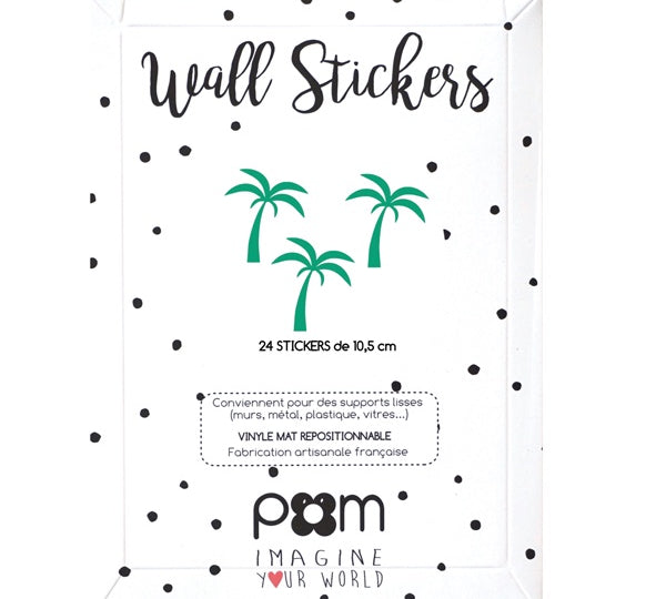 Pom Wall Stickers Palm Green, Wall Decals Kids, Kids Room Decor