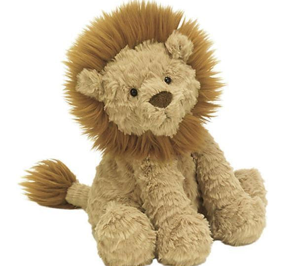 Deer Industries Kids Store soft toy Jellycat Fuddlewuddle lion. Soft plush lion great kids gift who likes jungle animals. Style a jungle themed or safari themed nursery or kids bedroom with this furry friend.