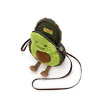 Deer Industries Jellycat Amuseable Avocado Bag. Cute soft green fluffy avocado bag, for all fashionable fun girls. 