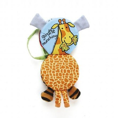 deer industries kids accessories Jellycat fabric baby and toddler book called My farm book. Educational and fun, full of jungle animals like elephant, giraffe and tiger. Helps to develop fine motor skills of babies. 