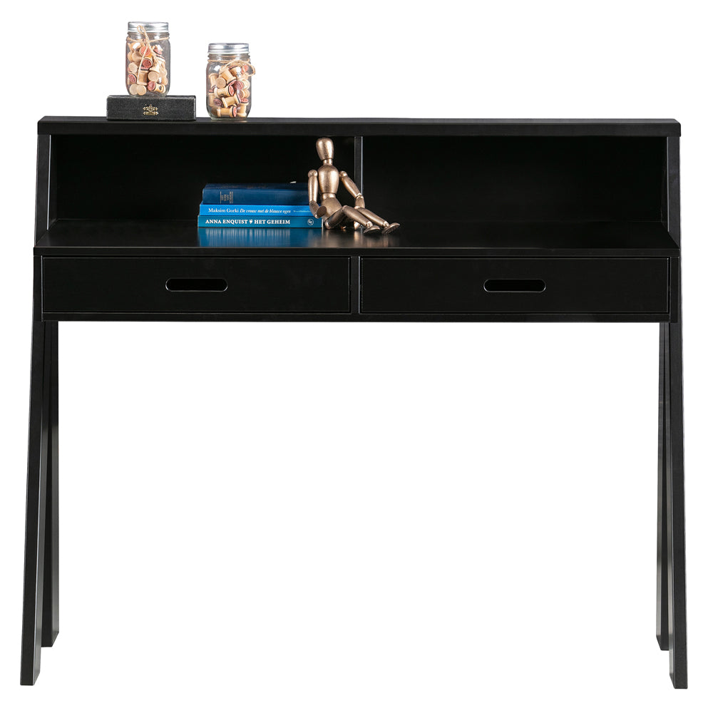 Deer Industries Furniture Lifestyle Store Singapore, Black Study Desk with drawers, Work Table in Black