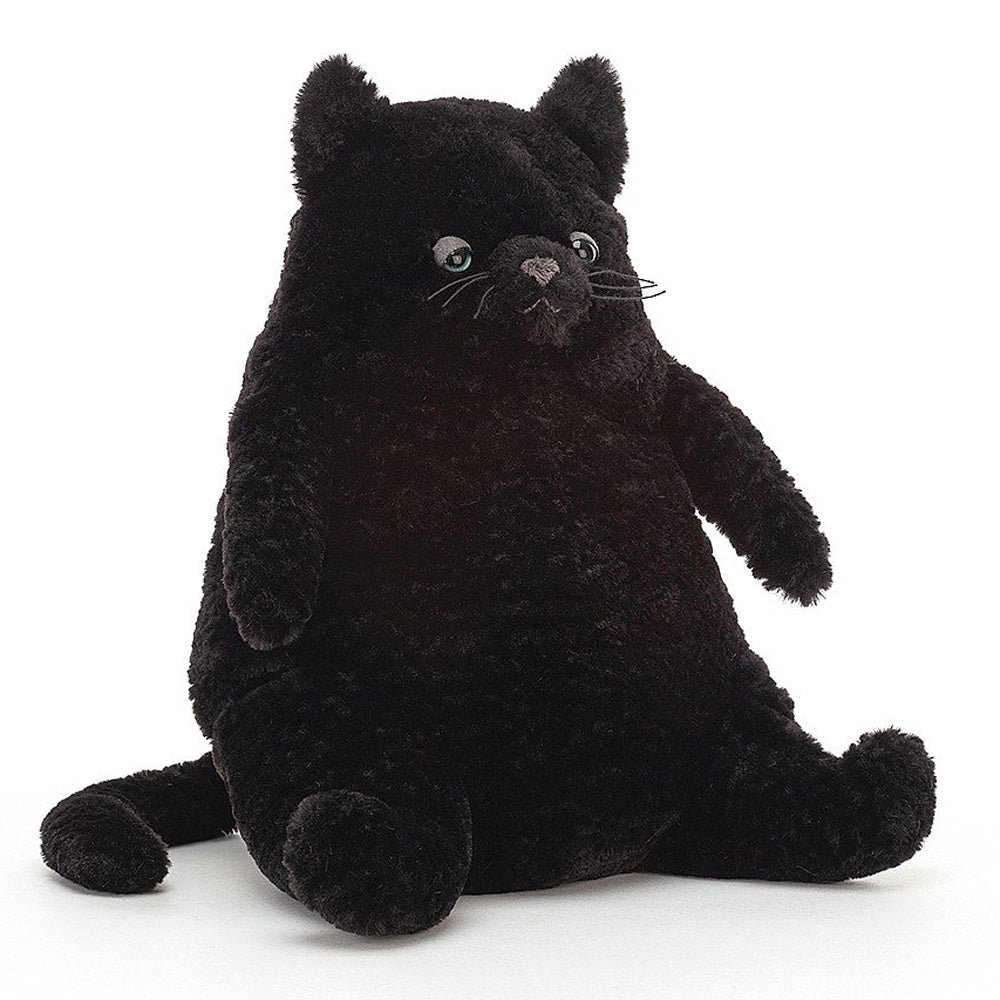 Deer Industries Lifstyle Store, Jellycat Singapore, Largest Jellycat collection in Singapore, Jellycat Amore Cat Black, Chonky cat soft toy, Cat stuffed animal, gifts for cat lovers, quirky cat soft toy