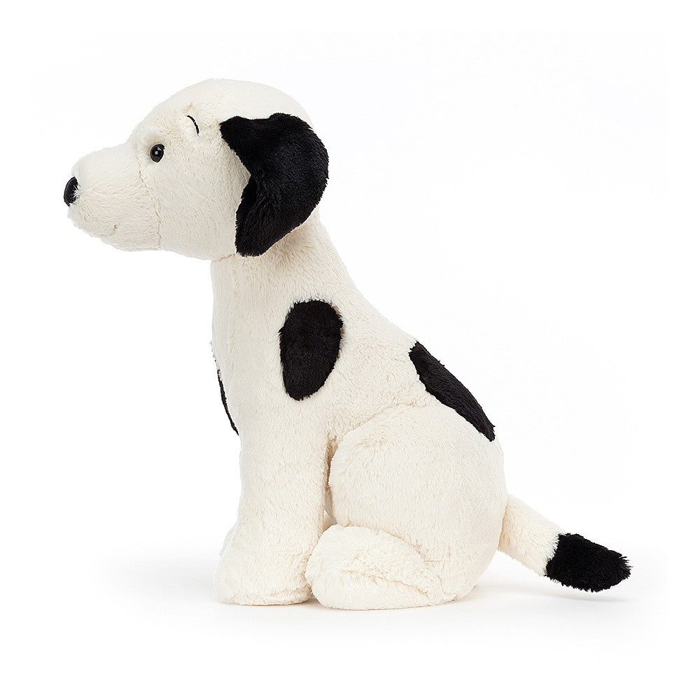 Deer Industries Lifestyle Store, Jellycat Singapore, Jellycat Soft Toy Harper Pup, Puppy Stuffed Animal, Gifts for dog lovers, black and white dog stuffed toy