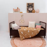 Deer Industries Rugs, Tapis Petit Kids Rug, Machine-washable rug for kids, nursery room rug, round pink rug with polka dots