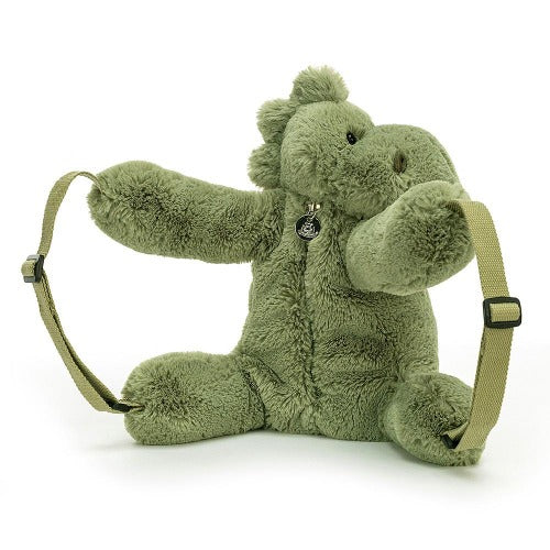 Deer Industries Kids Bags Singapore, Jellycat Singapore, Jellycat Huggady Dino Backpack, Dinosaur Soft Toy, Gifts for Dinosaur lovers, bags for girls, bags for boys, animal bag