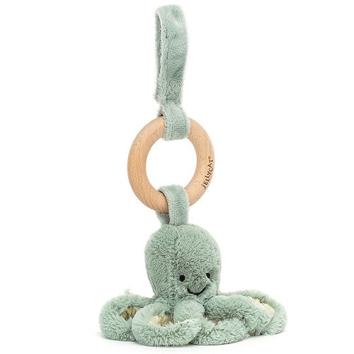 Jellycat Wooden Ring Toy Odyssey Octopus available in Singapore, online and in showroom.