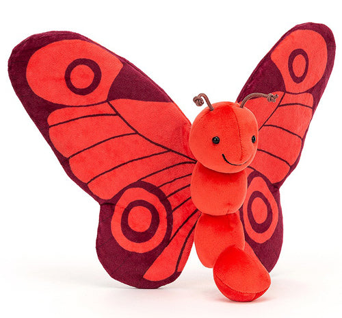 Deer Industries Kids Store, Jellycat Singapore, Butterfly Poppy Red BB6POP, Insects plush toys, stuffed animals garden, kids gift ideas