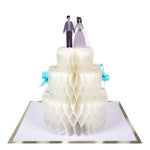Deer Industries Gift store Singapore, Meri Meri Singapore, Creative Gift Cards, Wedding Card, Congratulations card, Honeycomb wedding cake, 3D Paper wedding cake