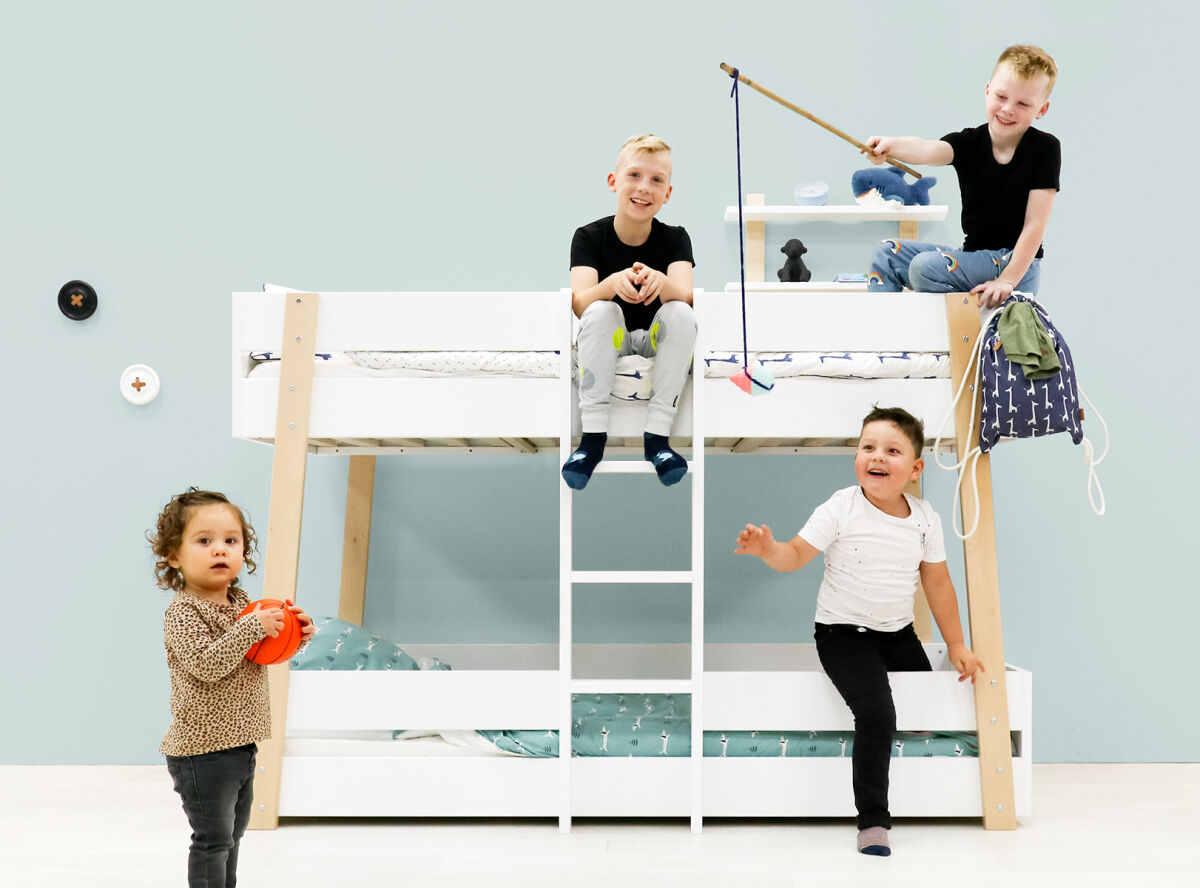 Deer Industries Kids Furniture Store Singapore, European Furniture in Singapore, European Kids Singapore, Lisa Bunk Bed from Bopita, Double Decker Bed, White Wood Bunk Bed