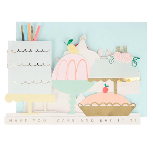 Deer Industries Birthday Cards Singapore, Shop Meri Meri Singapore, 3D Birthday Cards, card Concertina Cake, Quirky Birthday Cards, Funny Birthday Cards, Shop Gift Enclosures Online