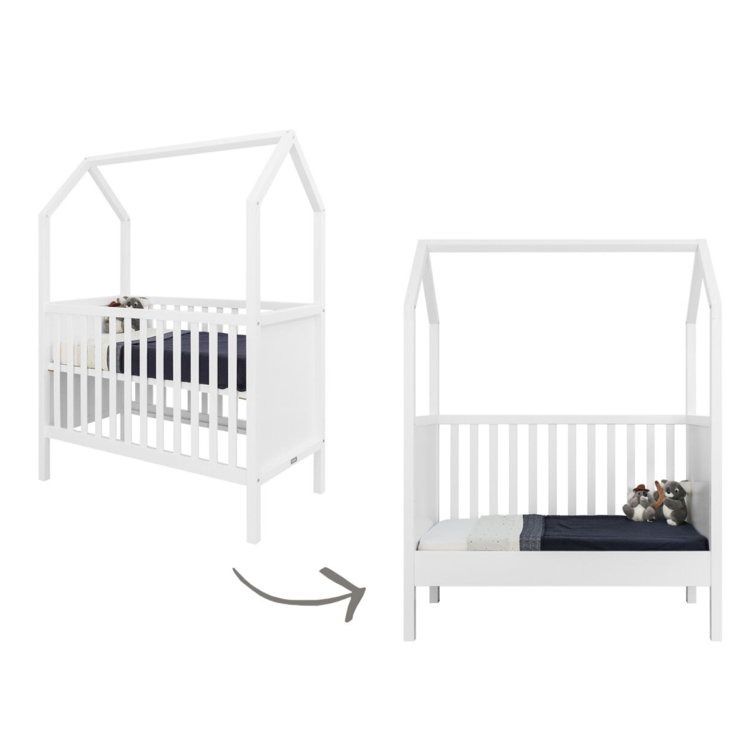 Deer Home & Kids, My First House Convertible Cot Bed, Natural Finish Baby Cot, Baby Furniture Singapore, Baby Nursery Singapore, Baby Cots & Cribs Singapore, In stock and readily available 