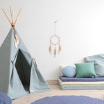 Deer Industries, Nobodinoz, Kids Store Singapore, Kids Home Decor Singapore, Kids Teepee Singapore, Kids Tipi Tent Singapore, Riviera Blue Teepee, Blue Tipi, children tipi tent
