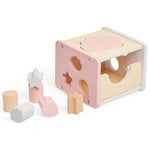 Deer Industries Kids Toys Singapore, Shop Wooden Toys Online Singapore, Wooden Box Shape Sorter Shell Pink Toy, Jollein Wooden Toy, Pink Toys for Girls, Toys for hand eye coordination