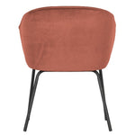 Deer Industries European Design Velvet Chair, Woood Raspberry Velvet Chair Sien, Pink Velvet Armchair with Black Legs