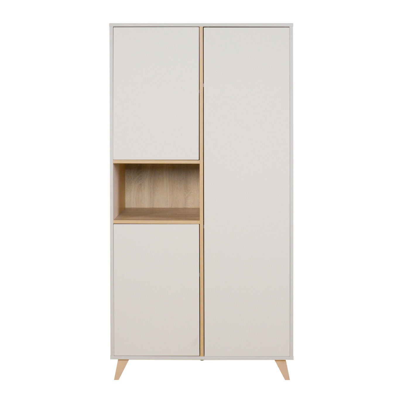 Deer Industries Furniture Store Singapore, Quax Singapore, Quax Loft Series, Wardrobe in Cream Grey Colour with wooden legs