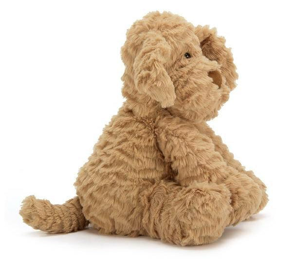 Deer Industries Soft Toy Jellycat Fuddlewuddle Puppy. Plush cute brown dog. Great gender neutral baby gift or toddler present. 