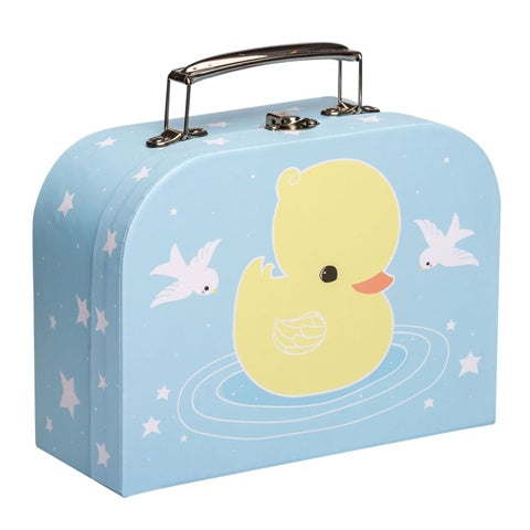Deer Industries A little lovely company Little suitcase Duck. For play and for storage or nursery decoration this sweet gender neutral soft blue duck suitcase. 