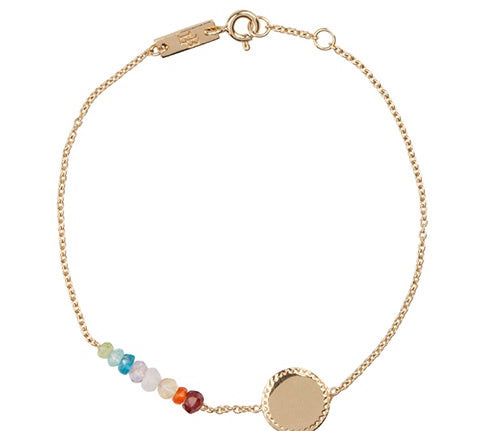 Deer Industries Jewellery Lennebelle Bracelet Rainbow Gold Plated for mother and daughter or grand mother. Best gift this rainbow bracelet in kids and adult size. 