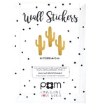 Deer Industries Pom Wall Stickers Cactus Gold, Decorative Wall Decals, Kids Room Decor Accessories