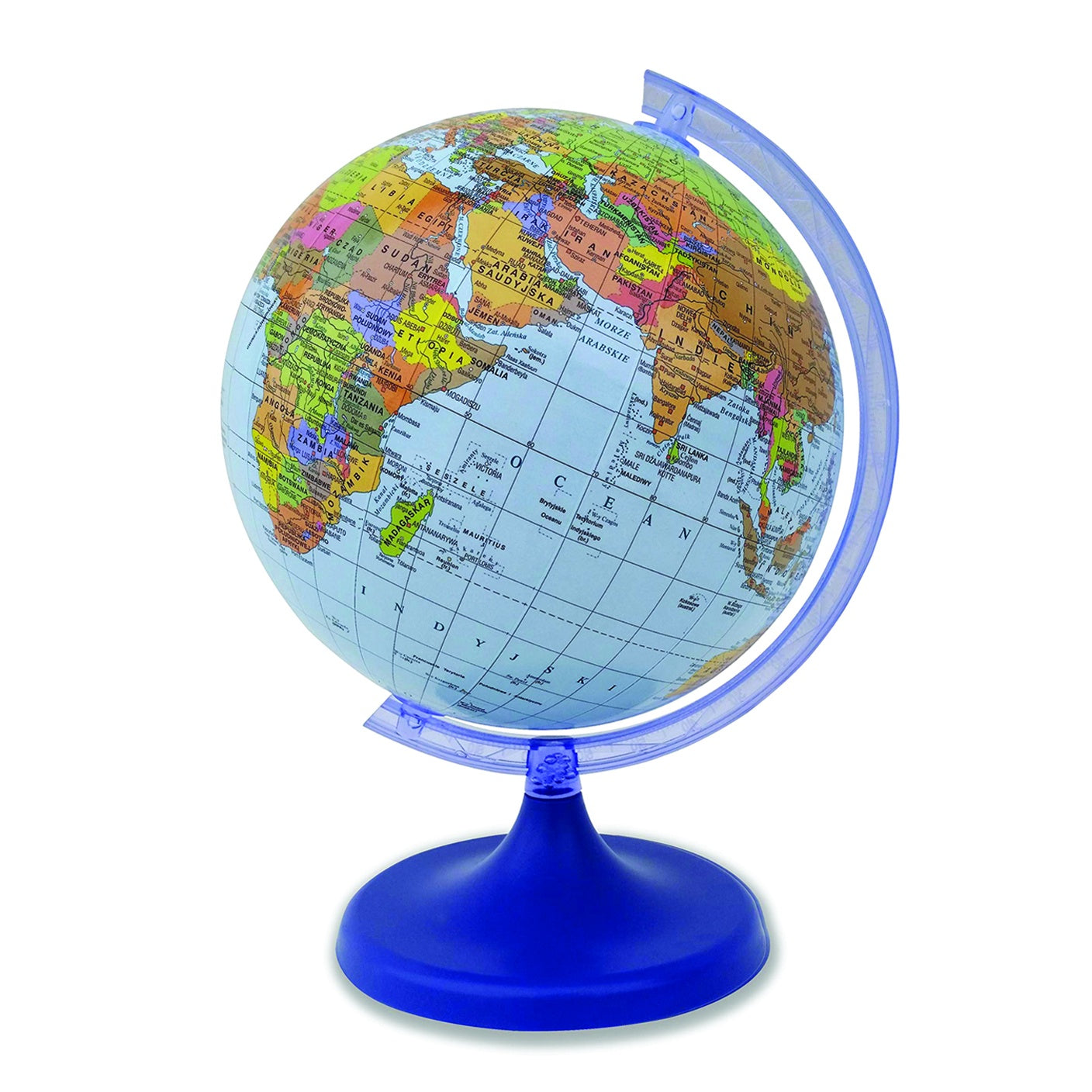 Deer Industries Globe, World Globe, Medium Blue Earth, Insight Guides, World Map, Gifts for Kids, Educational Toys