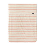 Deer Industries Baby Bedding Cot sheets. Snurk Breton Pink flat sheet 120x150, organic cotton baby bedding.