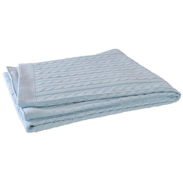 deer industries cot bedding knitted blanket 100x150 cm braided baby blanket blue