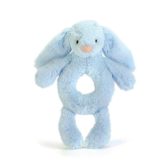 Deer Industries Jellycat Bashful Bunny Blue Grabber. Perfect baby toy, baby gift boy or girl, baby shower present. Baby store Singapore. 