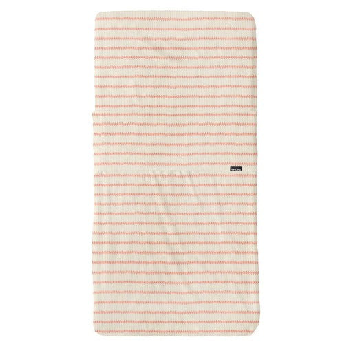 Deer Industries Baby Bedding, Cot Fitted Sheet Breton Pink, Pink White Stripes Baby Bedding, Snurk Amsterdam