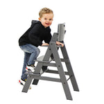 Deer Industries Lifestyle Store, Kids Furniture Store Singapore, Baby Furniture Store SG, Bopita Stully Deep Grey High Chair with Steps for Babies & Toddlers in Grey, High Chair with Cushion