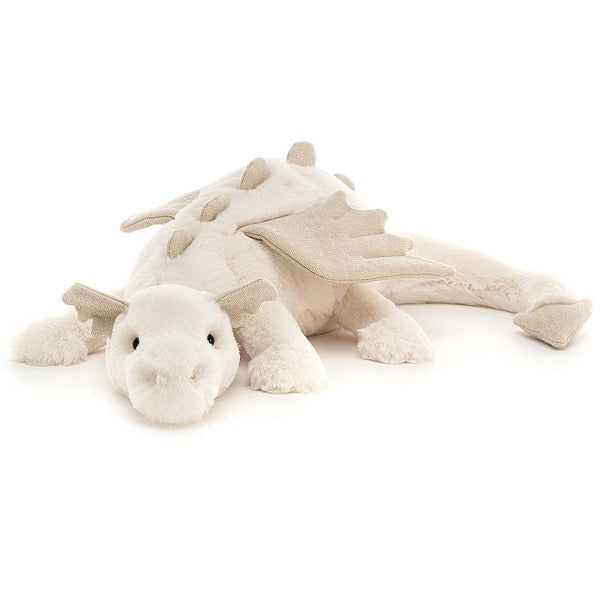 Deer Industries Jellycat Singapore, Jellycat Soft Toy Snow Dragon, White Dragon Soft Toy, Kids Toy, Softest soft toy, largest jellycat shop singapore