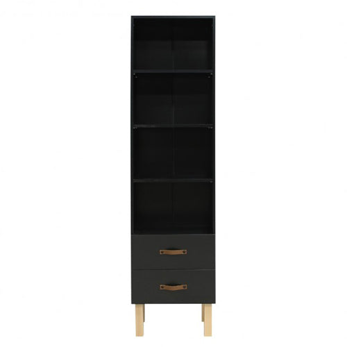 Deer Industries Kids Furniture Store Singapore, Bopita Singapore, Bookcase for Kids, Bookcase for teens room, bookcase floris black/natural, open bookcase with drawers