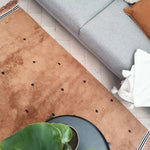 Deer Industries Kids Store Singapore, Rug Store Singapore, Semmie Dots Rug Tapis Petit, Tapis Petit Singapore, 120 x 170 rug, warm orange rug with black dots, kids rugs Singapore