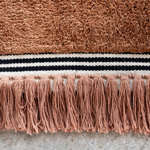 Deer Industries Kids Store Singapore, Rug Store Singapore, Semmie Dots Rug Tapis Petit, Tapis Petit Singapore, 120 x 170 rug, warm orange rug with black dots, kids rugs Singapore