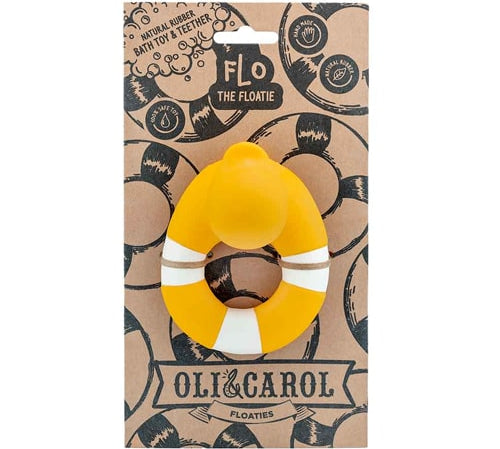 Deer Industries kids Store Singapore, Oli & Carol Flo The Floatie Yellow Duck, Baby Bath Toy, Shop baby toys online, rubber yellow duckie