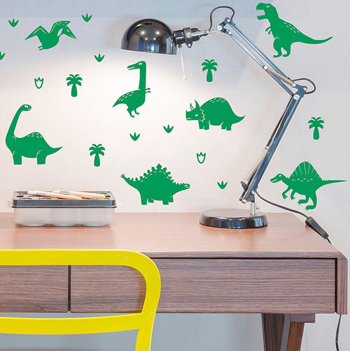 Deer Industries Kids Store, Wall Decals & Stickers for Kids Room, Teens Room Decor, Boys room decor, green dinosaur wall decals/stickers