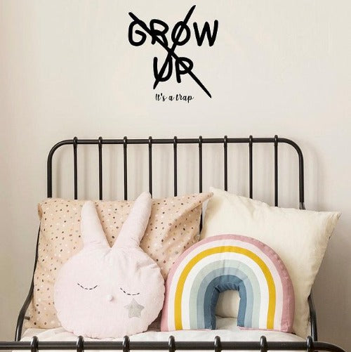 Deer Industries Kids Store, Wall Decals & Stickers for Kids Room, Teens Room Decor, Boys room decor, Don't grow up it's a trap decal
