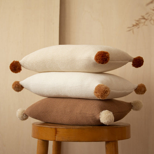 Deer Industries Cushions, Nobodinoz Singapore, Nobodinoz Cushion So Natural Knitted Biscuit, Cushion for kids room, cushion for nursery, kids room decor singapore, nursery room decor singapore