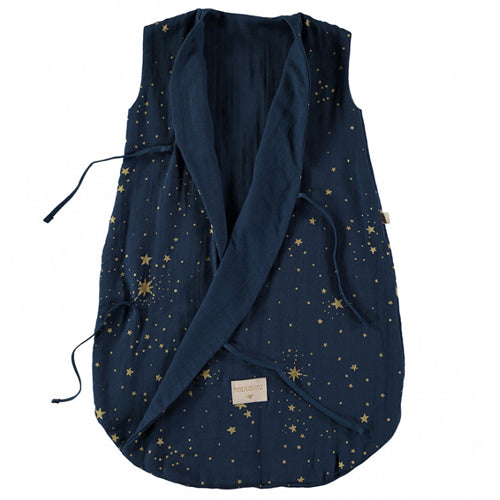 Deer Industries Kids Store Singapore, Nobodinoz Singapore, Baby Accessories, Sleeping bag for babies, blue with gold stars sleeping bag, navy blue baby accessories
