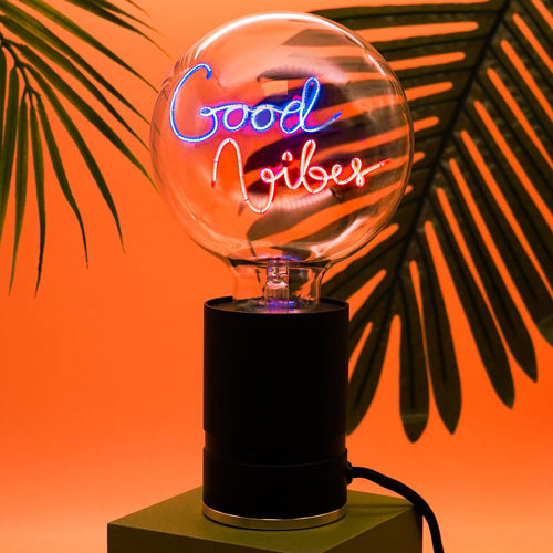 Deer Industries Decor Store Singapore, Lightings Singapore, Decorative Lighting, Good Vibes Bulb, Message In The Bulb, Gifts for Loved ones, gift ideas, neon light