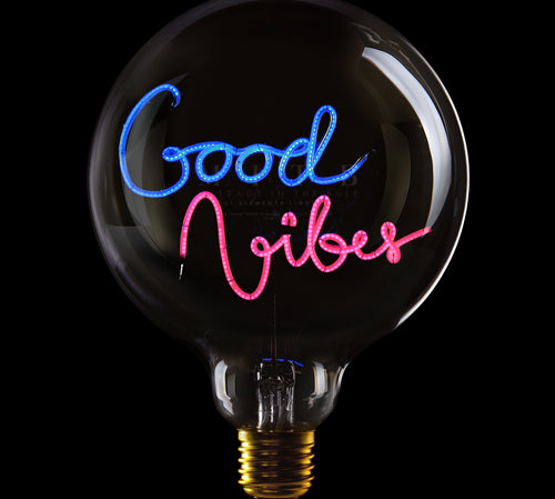 Deer Industries Decor Store Singapore, Lightings Singapore, Decorative Lighting, Good Vibes Bulb, Message In The Bulb, Gifts for Loved ones, gift ideas, neon light