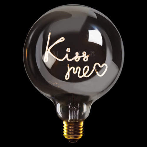Deer Industries Home Decor Store Singapore, Message In The Bulb, Kiss Me LED Filament Bulb, Valentine's Gift Idea, Lightings Singapore, Ambient Lighting, Decorative Lighting, Neon Lights